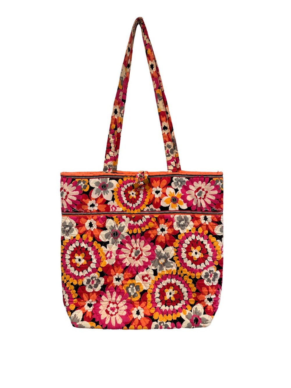 Vera Bradley Pixie Blooms Quilted Floral Pink Tote Toggle Closure